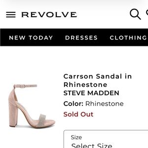 Steve Madden Rhinestone Carrson Heels - Nude